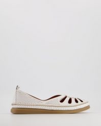 SKÓRZANE BALERINY 050-RE12028 WHIT. Baleriny Venezia, bez wzorów, ze skóry, bez obcasa, bez zapięcia. Za 229.00 zł.