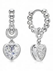 DI GIORGIO Srebrne kolczyki-kreole z cyrkoniami rozmiar: onesize. Szare kolczyki DI GIORGIO, z cyrkonią, srebrne. Za 121.99 zł.