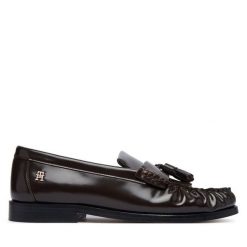 Mokasyny Tommy Hilfiger. Brązowe mokasyny Tommy Hilfiger, bez wzorów. Za 649.99 zł.