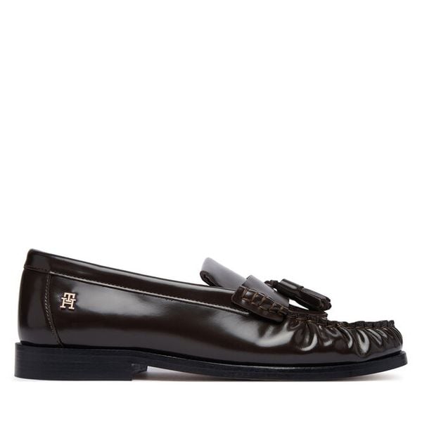 Mokasyny Tommy Hilfiger. Brązowe mokasyny Tommy Hilfiger, bez wzorów. Za 649.99 zł.