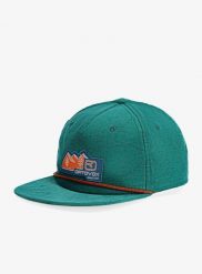 Czapka z daszkiem Ortovox Vintage Badge Cap - pacific green. Zielone czapki z daszkiem ORTOVOX, na lato, z aplikacjami, z bawełny, vintage. Za 163.79 zł.