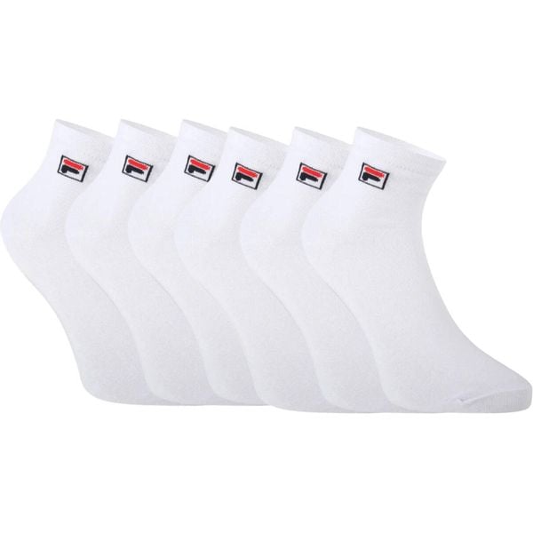 Fila Quarter skarpety 6-pack unisex, biały, 43–46. Białe skarpetki Fila, bez wzorów. Za 163.99 zł.