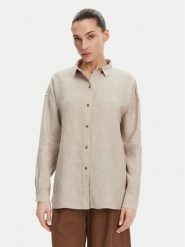 Barbour Koszula Hampton LSH1596SN31 Beżowy Relaxed Fit. Brązowe koszule Barbour, bez wzorów, ze lnu, bez kołnierzyka, bez ramiączek. Za 419.99 zł.
