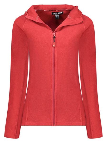 ANAPURNA Kurtka polarowa "Tugoodana" w kolorze czerwonym rozmiar: L. Czerwone kurtki ANAPURNA, l, bez wzorów, z polaru, bez kaptura. Za 83.03 zł.