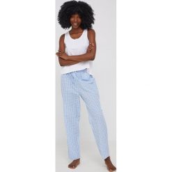 Answear Lab piżama bawełniana bawełniana. Niebieskie piżamy Answear Lab, l, bez wzorów, z bawełny, bez kołnierzyka, bez ramiączek. Za 229.99 zł.