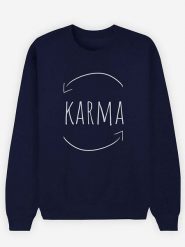WOOOP Bluza "Karma" w kolorze granatowym rozmiar: XS. Niebieskie bluzy Wooop, xs, bez wzorów, bez kaptura. Za 108.99 zł.