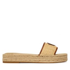 Espadryle LAUREN RALPH LAUREN. Brązowe espadryle Lauren Ralph Lauren, bez wzorów, bez obcasa. Za 639.99 zł.