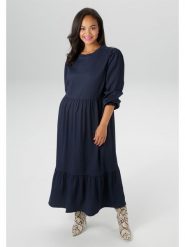 Aniston Sukienka w kolorze granatowym rozmiar: 48. Niebieskie sukienki Aniston, na co dzień, bez wzorów, bez kołnierzyka, bez ramiączek, maxi, proste. Za 120.95 zł.