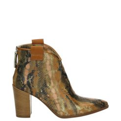 BOTKI Z MOTYWEM ZWIERZĘCYM AI41 AFRIC ARANC. Botki Venezia, bez wzorów, ze skóry, bez obcasa, bez zapięcia. Za 399.00 zł.