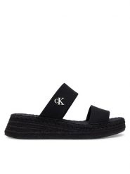 Calvin Klein Jeans Espadryle Sporty Rope Mg Lth Webbing YW0YW01704 Czarny. Czarne espadryle Calvin Klein Jeans, bez wzorów, z jeansu, sportowe, bez obcasa. Za 209.99 zł.