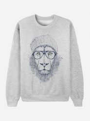 WOOOP Bluza "Cool Lion" w kolorze szarym rozmiar: XL. Szare bluzy Wooop, xl, bez wzorów, bez ramiączek, bez kaptura. Za 131.12 zł.