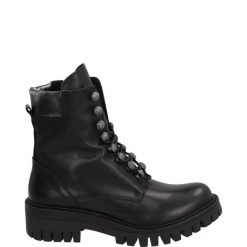 BOTKI DAMSKIE C210 VITELL NERO. Botki Venezia, bez wzorów, ze skóry, bez obcasa, bez zapięcia. Za 339.00 zł.