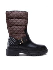 MICHAEL Michael Kors Botki Layton Bootie 40F2LTFE5Y Czarny. Czarne botki MICHAEL Michael Kors, bez wzorów, ze skóry, bez obcasa, na płaskiej podeszwie, bez zapięcia. Za 829.99 zł.