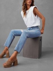 Milan Kiss Top w kolorze białym rozmiar: S. Białe topy Milan Kiss, s, bez wzorów, bez kołnierzyka, bez ramiączek. Za 113.99 zł.