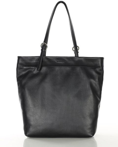 Torebka shopperka premium z miękkiej skóry cielęcej MARCO MAZZINI czarna. Czarne shopper bag bez wzorów, ze skóry, bez dodatków. Za 759.00 zł.