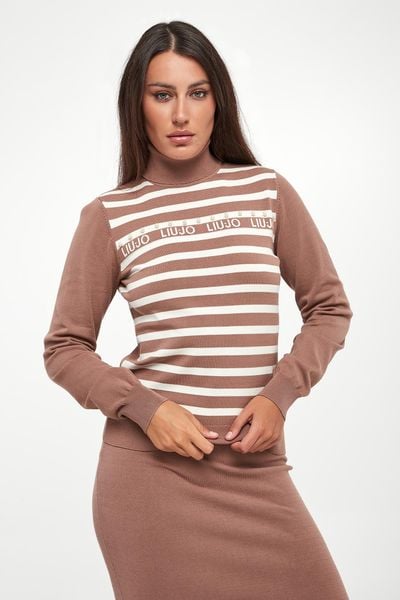 Golf damski w paski LIU JO. Swetry Liu Jo, l, bez wzorów, bez ramiączek. Za 629.00 zł.