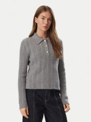 Tommy Hilfiger Sweter WW0WW52222 Szary Regular Fit. Szare swetry Tommy Hilfiger, xl, bez wzorów, z syntetyku, bez ramiączek. Za 799.99 zł.