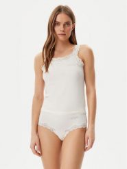 Guess Piżama O5RG04 KBBU1 Kremowy. Białe piżamy Guess, xl, z aplikacjami, z bawełny, bez kołnierzyka, bez ramiączek. Za 149.99 zł.