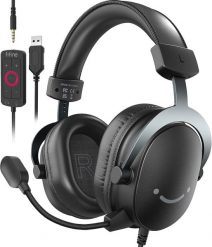 Fifine H9 dźwięk przestrzenny 7.1 słuchawki studyjne nauszne z mikrofonem czarne. Czarne słuchawki nauszne Fifine Microphone. Za 179.00 zł.