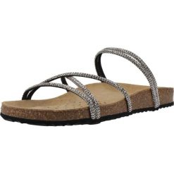 Sandały GEOX D BRIONIA R Czarny. Czarne sandały Geox, bez wzorów, z syntetyku, bez obcasa, bez zapięcia. Za 314.99 zł.
