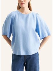 Seidensticker Lniana bluzka w kolorze błękitnym rozmiar: 42. Niebieskie bluzki Seidensticker, bez wzorów, ze lnu, bez kołnierzyka, bez ramiączek. Za 180.91 zł.