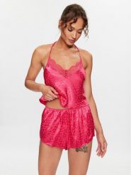 Hunkemöller Koszulka piżamowa Cami 203225 Różowy Comfortable Fit. Czerwone koszule nocne Hunkemöller, xxl, bez wzorów, z wiskozy, bez ramiączek. Za 89.99 zł.