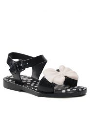 Melissa Sandały Mini Melissa Mar Sandal Prince 33474 Czarny. Czarne sandały Melissa, bez wzorów, z tworzywa sztucznego, bez obcasa, na płaskiej podeszwie, bez zapięcia. Za 199.99 zł.