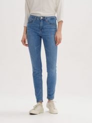 OPUS Dżinsy "Elma" - Slim fit - w kolorze niebieskim rozmiar: 34/L28. Niebieskie jeansy Opus, l, z aplikacjami, klasyczne, z podwyższonym stanem. Za 131.74 zł.