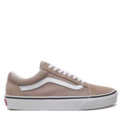 Tenisówki Vans. Brązowe trampki Vans, bez wzorów, bez zapięcia, vans old skool. Za 219.99 zł.