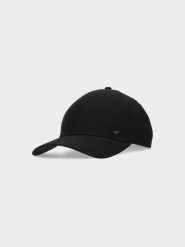 4F Czapka z daszkiem strapback uniseks - czarna L/XL. Czarne czapki z daszkiem 4f, na lato, bez wzorów, z elastanu, sportowe. W wyprzedaży za 79.99 zł.