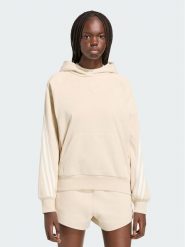 Adidas Bluza 3-Stripes KV9930 Beżowy jasny Loose Fit. Brązowe bluzy adidas, s, bez wzorów, z bawełny, bez kaptura. Za 298.99 zł.