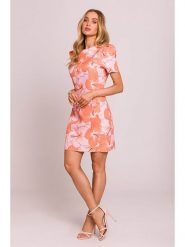 Made of emotion Sukienka w kolorze jasnoróżowo-pomarańczowym rozmiar: M. Pomarańczowe sukienki Made Of Emotion, m, bez wzorów, bez kołnierzyka, bez ramiączek, midi. Za 148.61 zł.