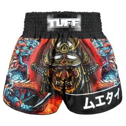 Spodenki treningowe TUFF Seraphic Seiryu Samurai Saga. Czarne szorty sportowe TUFF, bez wzorów, z materiału, na fitness i siłownię. Za 149.00 zł.
