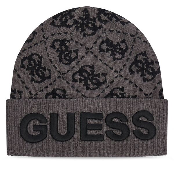 Czapka Guess. Czarne czapki zimowe Guess, z aplikacjami. Za 154.99 zł.