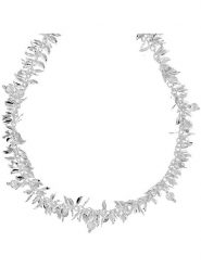 MENTHE À L'O Posrebrzany naszyjnik z elementami ozdobnymi - dł. 45 cm rozmiar: onesize. Szare naszyjniki MENTHE À L'O, z materiału, posrebrzane. Za 196.70 zł.