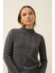 Just Cashmere Kaszmirowy sweter "Calindra" w kolorze szarym rozmiar: M. Szare swetry Just Cashmere, m, bez wzorów, z kaszmiru, bez ramiączek. Za 466.63 zł.