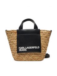 Karl Lagerfeld Jeans Torebka A2W50011 Beżowy. Brązowe torebki klasyczne Karl Lagerfeld Jeans, bez wzorów, z jeansu, bez dodatków. Za 419.99 zł.