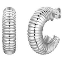 Yokoamii Kolczyki kola z metalowego stopu w srebrze 1 ct Damski. Szare kolczyki Yokoamii, metalowe. Za 99.99 zł.