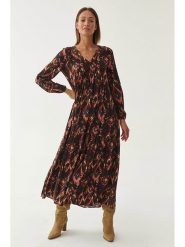 TATUUM Sukienka w kolorze brązowym rozmiar: 40. Brązowe sukienki Tatuum, na imprezę, s, bez wzorów, z wiskozy, klasyczne, bez kołnierzyka, bez ramiączek, maxi. Za 177.45 zł.