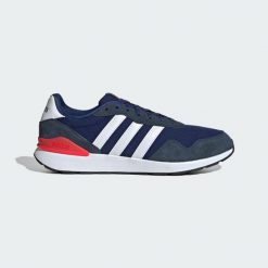 Buty Run 60s 4.0. Białe buty trekkingowe adidas, bez wzorów, bez zapięcia, trekkingowe. W wyprzedaży za 160.58 zł.