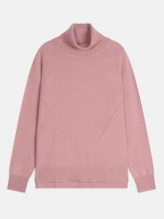 AUTHENTIC CASHMERE Kaszmirowy golf w kolorze jasnoróżowym rozmiar: S. Różowe swetry AUTHENTIC CASHMERE, s, bez wzorów, z kaszmiru, bez ramiączek. Za 391.99 zł.