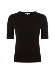 Marie Lund sweter z krótkim rękawem Kobiety wiskoza brązowy, S. Brązowe swetry Marie Lund, s, bez wzorów, z dzianiny, bez ramiączek. Za 149.95 zł.