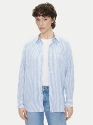 Pepe Jeans Koszula Dream PL305033 Niebieski Loose Fit. Niebieskie koszule Pepe Jeans, xl, bez wzorów, z bawełny, bez kołnierzyka, bez ramiączek. Za 229.99 zł.