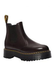 Dr. Martens Skórzane sztyblety w kolorze bordowym rozmiar: 40. Czerwone botki Dr Martens, bez wzorów, sportowe, z okrągłym noskiem, bez zapięcia. Za 809.95 zł.