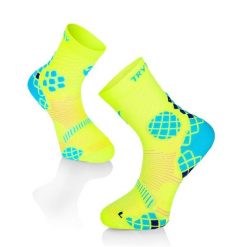 Skarpety kompresyjne do biegania żółte. Żółte skarpetki TRY TO FLY, bez wzorów. Za 67.41 zł.