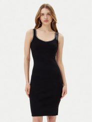 KARL LAGERFELD Sukienka codzienna A2W13018 Czarny Slim Fit. Czarne sukienki KARL LAGERFELD, na co dzień, xl, bez wzorów, z syntetyku, bez kołnierzyka, bez ramiączek, proste. Za 589.99 zł.