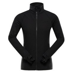 Bluza damska turystyczna szybkoschnąca Alpine Pro Querta 2. Czarne bluzy Alpine Pro, bez wzorów, bez ramiączek, bez kaptura. W wyprzedaży za 259.00 zł.