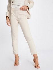 Morgan Spodnie materiałowe 211-PROSY.F Beżowy Slim Fit. Brązowe spodnie materiałowe Morgan, bez wzorów, z bawełny. Za 179.99 zł.