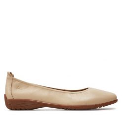 Baleriny Josef Seibel. Brązowe baleriny Josef Seibel, bez wzorów, bez obcasa, bez zapięcia. Za 269.99 zł.