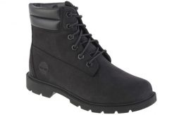 Trapery damskie, Timberland Linden Woods WP 6 Inch. Czarne traperki Timberland, bez wzorów, z materiału, sportowe, bez obcasa, bez zapięcia. Za 726.00 zł.
